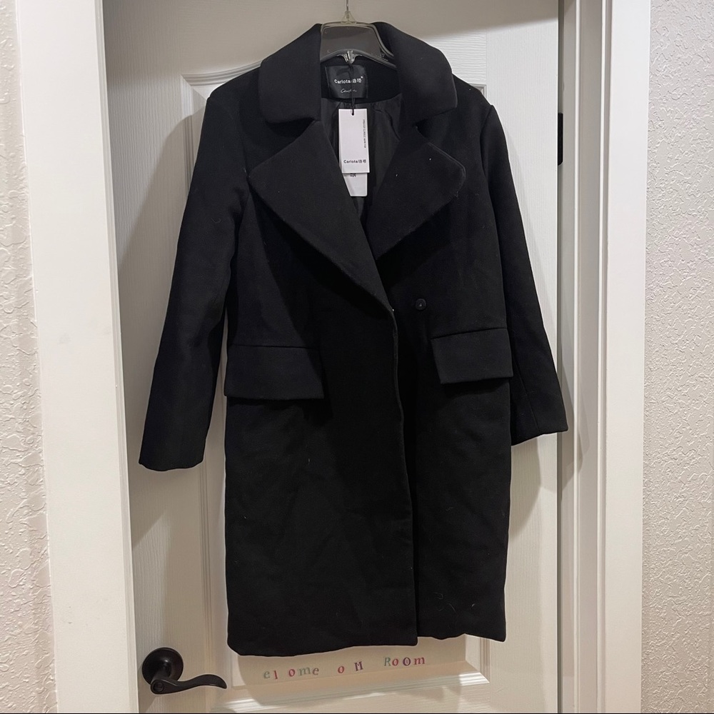 Black wool coat